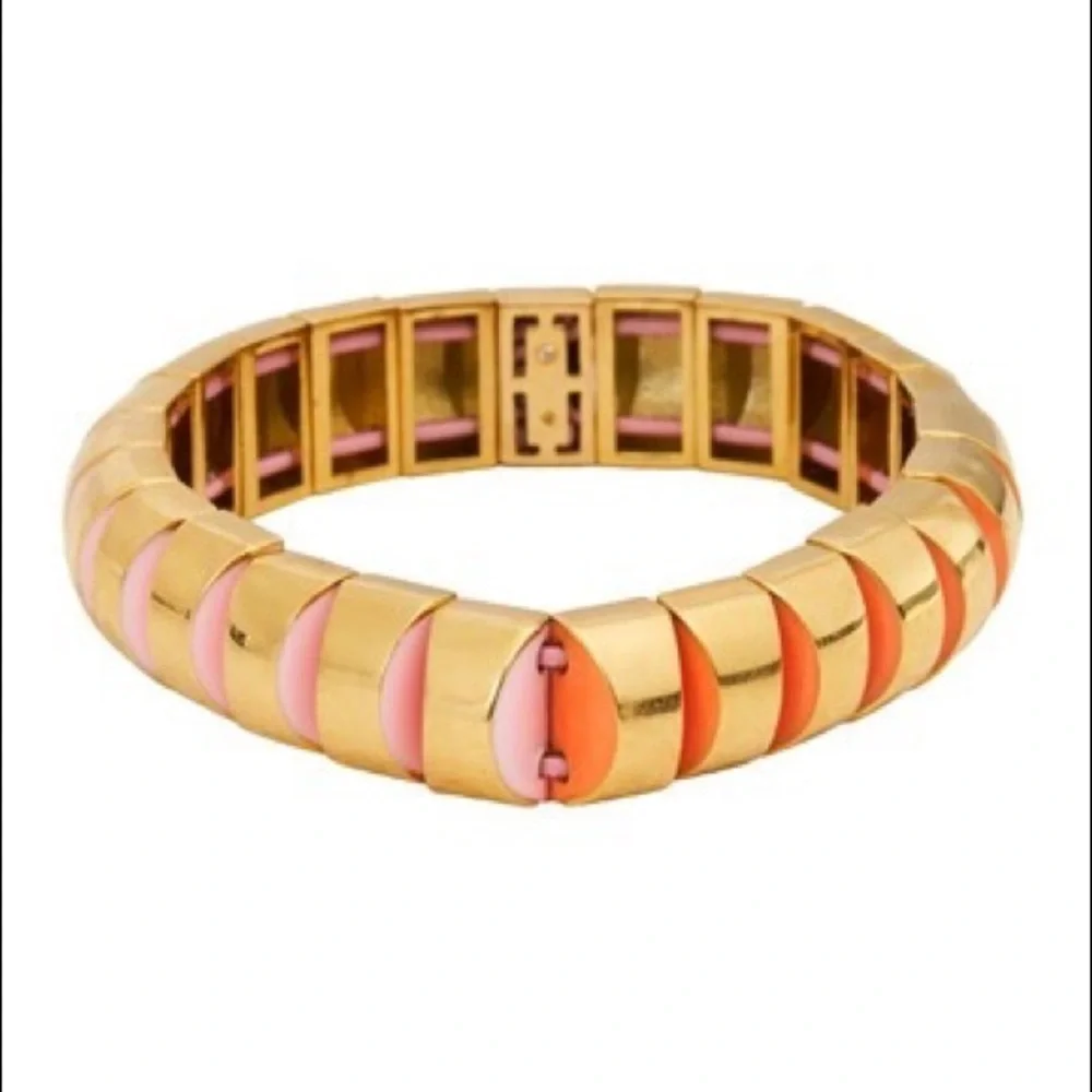 kate spade♠️sliced scallops metal stretch bracelet - Picture 3 of 8